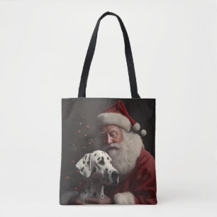 Dalmatiner mit Weihnachtsmann Weihnachten Tasche