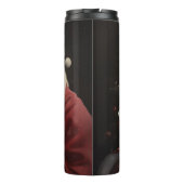 Dalmatiner mit Weihnachtsmann Weihnachten Thermosbecher (Rückseite)