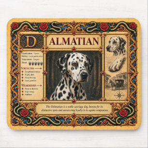 Dalmatiner, mittelalterliche Bestiarien-Kunst Mousepad