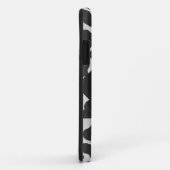 Dalmatiner Monogrtam Schwarzweiß- und Weißdrucke Case-Mate iPhone Hülle (Hinten/Rechts)