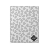 Dalmatiner Monogrtam Schwarzweiß- und Weißdrucke Notizblock (Rotiert)