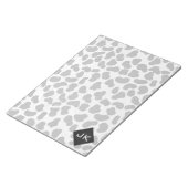 Dalmatiner Monogrtam Schwarzweiß- und Weißdrucke Notizblock (angewinkelt)