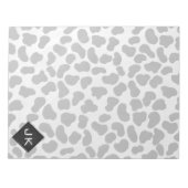 Dalmatiner Monogrtam Schwarzweiß- und Weißdrucke Notizblock (Vorderseite)