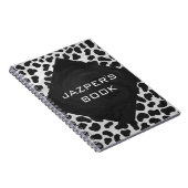 Dalmatiner Monogrtam Schwarzweiß- und Weißdrucke Notizblock (Rechte Seite)