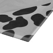 Dalmatiner Monogrtam Schwarzweiß- und Weißdrucke Schneidebrett (Ecke)