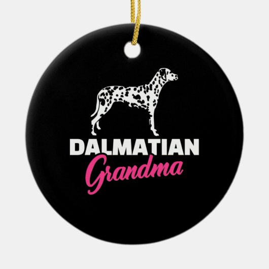 Dalmatiner Oma Keramik Ornament (Vorne)