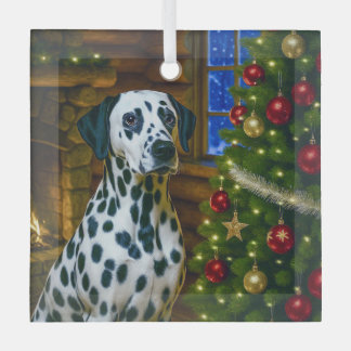 Dalmatiner ornament aus glas