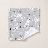 Dalmatiner Paare und Knochen Badehandtuch Set (Waschlappen)