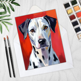 Dalmatiner Painting Pet Card
