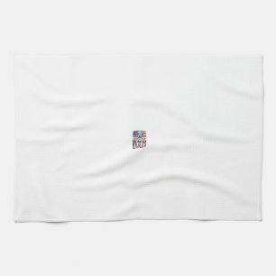 Dalmatiner Papa Patriotisches Vintage-Hund-Shirt-D Geschirrtuch