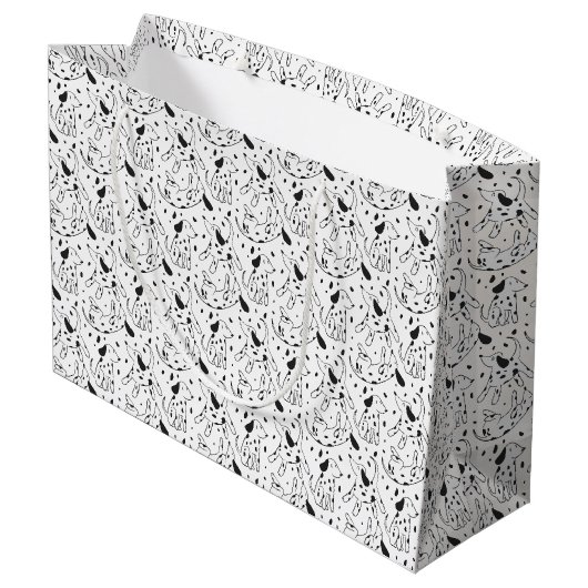 Dalmatiner Pattern Große Geschenktüte (Rückseite Schrägansicht)