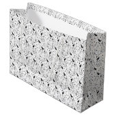 Dalmatiner Pattern Große Geschenktüte (Vorderseite Schrägansicht)