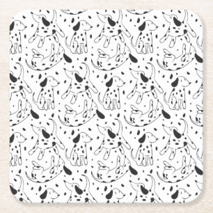 Dalmatiner Pattern Rechteckiger Pappuntersetzer
