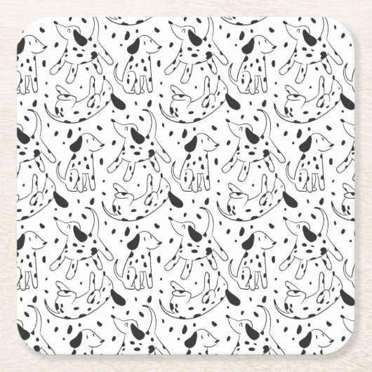 Dalmatiner Pattern Rechteckiger Pappuntersetzer (Vorderseite)