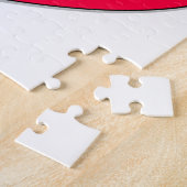 Dalmatiner Paw Print in rotem Herzen Puzzle (Seite)