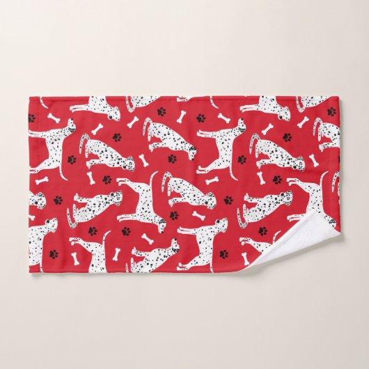 Dalmatiner Paws and Bones Badhandtuch Set (Handtuch)