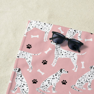 Dalmatiner Paws and Bones Beach Handtuch