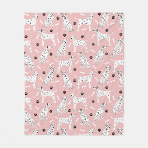 Dalmatiner Paws and Bones Fleece Blanket