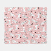 Dalmatiner Paws and Bones Fleece Blanket (Vorderseite (Horizontal))