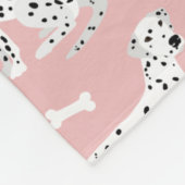 Dalmatiner Paws and Bones Fleece Blanket (Ecke)