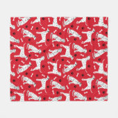Dalmatiner Paws and Bones Fleecedecke (Vorderseite (Horizontal))