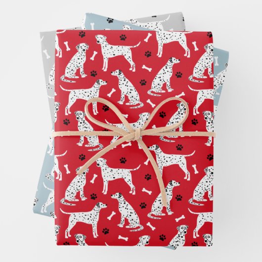 Dalmatiner Paws and Bones Geschenkpapier Set (Beispiel)