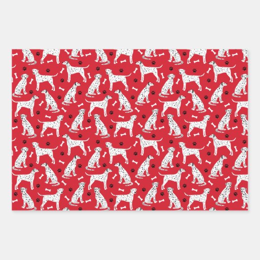 Dalmatiner Paws and Bones Geschenkpapier Set (Vorderseite)
