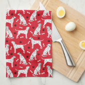 Dalmatiner Paws and Bones Geschirrtuch (Viertel Falte)