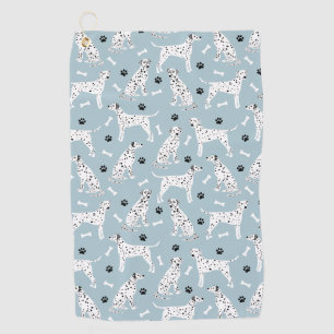 Dalmatiner Paws and Bones Golfhandtuch