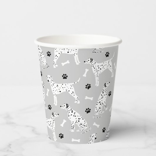 Dalmatiner Paws and Bones Pappbecher (Rückseite)
