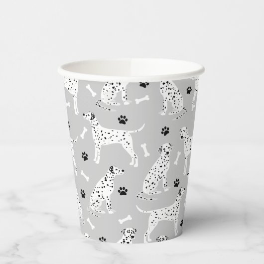 Dalmatiner Paws and Bones Pappbecher (Links)