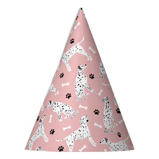 Dalmatiner Paws and Bones Party Hat Partyhütchen (Links)