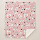 Dalmatiner Paws and Bones Sherpa Blanket Sherpadecke (Vorderseite)