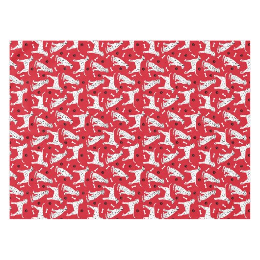 Dalmatiner Paws and Bones Tischdecke (Vorderseite (Horizontal))