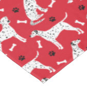 Dalmatiner Paws and Bones Tischdecke (Schrägansicht)