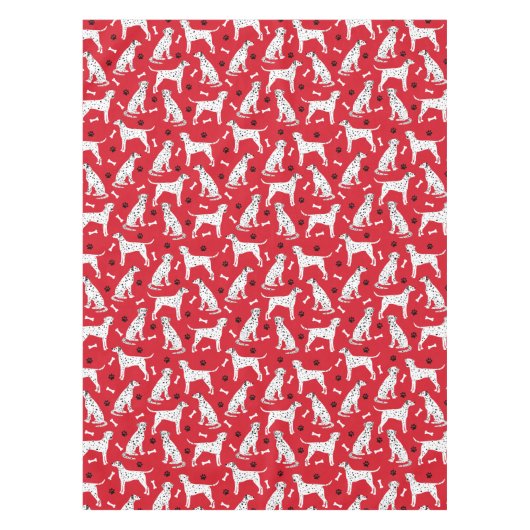 Dalmatiner Paws and Bones Tischdecke (Vorderseite)