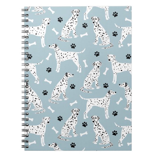 Dalmatiner-Paws und -Bones-Notebook Notizblock (Vorderseite)