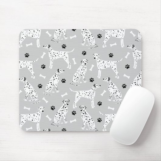 Dalmatiner-Paws und Knochen-Maus-Pad Mousepad (Mit Mouse)