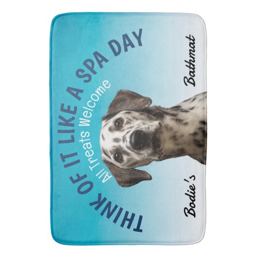 Dalmatiner Personalisiert Hund Lover Badematte (Vorderseite Vertikal)