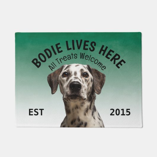Dalmatiner Personalisiert Hund Lover Doormat Fußmatte (Vorderseite)