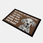 Dalmatiner personalisierte Türmatte (Schrägansicht)