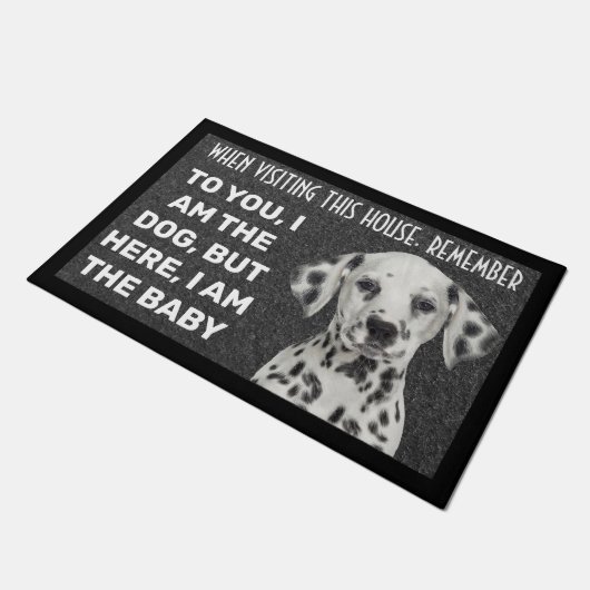 Dalmatiner personalisierte Türmatte (Schrägansicht)