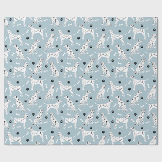 Dalmatiner-Pflaster und Knochen-Umschlagpapier Geschenkpapier (Flach)