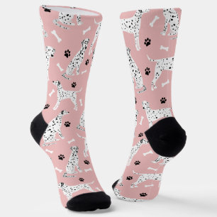 Dalmatiner-Pfoten und Knochenstauben Socken