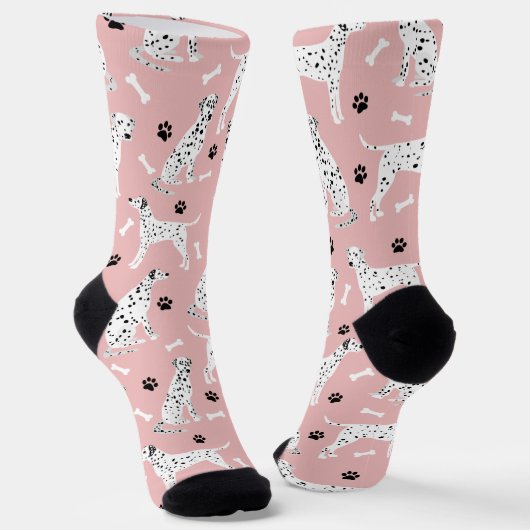 Dalmatiner-Pfoten und Knochenstauben Socken (Gewinkelt)