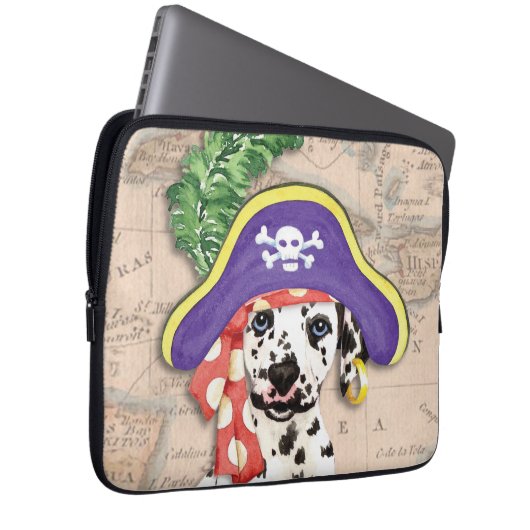 Dalmatiner Pirate Laptop Sleeve (Vorne Rechts)