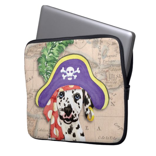 Dalmatiner Pirate Laptop Sleeve (Vorderseite Links)