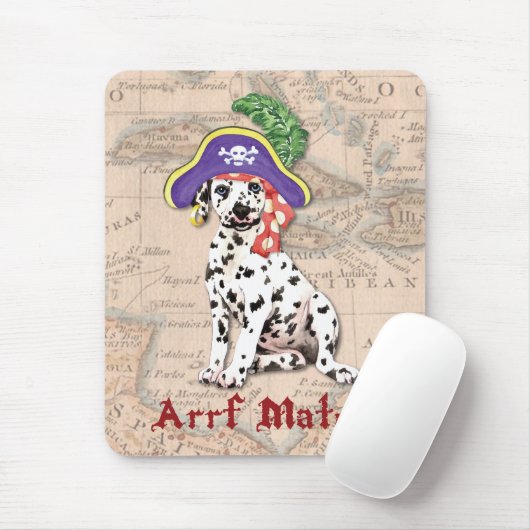 Dalmatiner Pirate Mousepad (Mit Mouse)