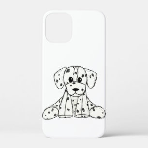 Dalmatiner-Plüschhund-Zeichnung Umriss einfach sch Case-Mate iPhone Hülle