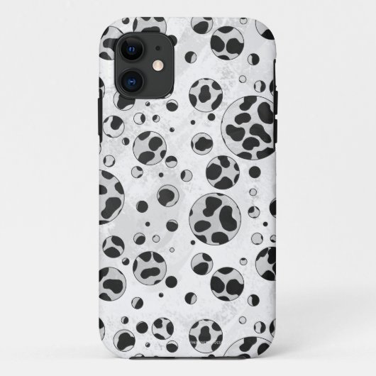 Dalmatiner Polka Dot Black und White Case-Mate iPhone Hülle (Rückseite)